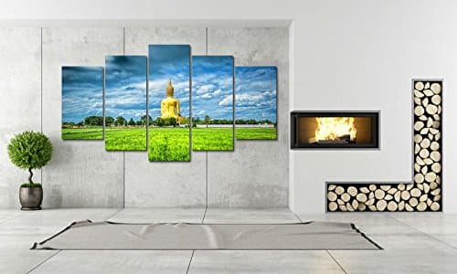 HD Print golden buddha statue Painting On Canvas Art For Living room wall decor Modern Home decoration wall art Painting /PT0259,large,Framed