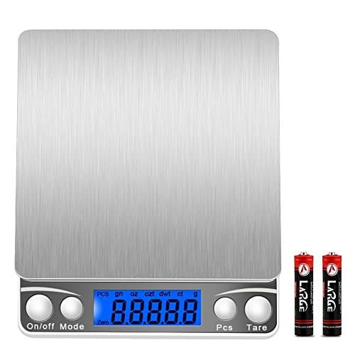 Digital Scales, (3000g/ 0.1g) High-precision Pocket Food Scales, Jewelry Scales, Multifunctional Pro Scales with Back-Lit LCD Display.