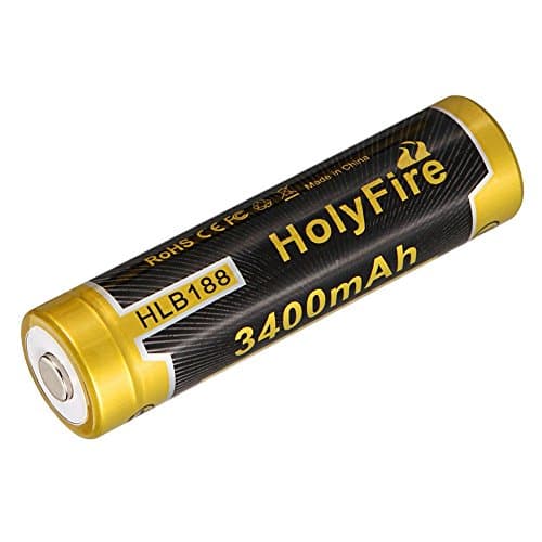1x 3400mAh 18650 HolyFire PROTECTED Rechargeable High Performance Li-ion Batteries 3.7V For High Power 18650 Flashlights- NOT for ecig devices