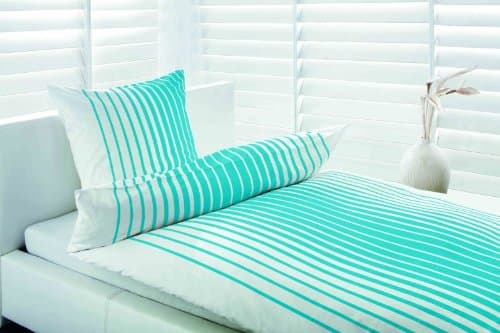 Sun Garden Satin Bedding Cugar Azure/Blue, 100% Cotton, multicoloured, 135 x 200 cm + 80 x 80 cm