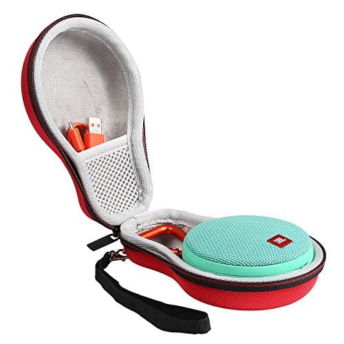 ShucaseShucase EVA Hard Case for JBL Clip 2 Waterproof Portable Rechargeable Speaker fits for USB cable and charger (red)