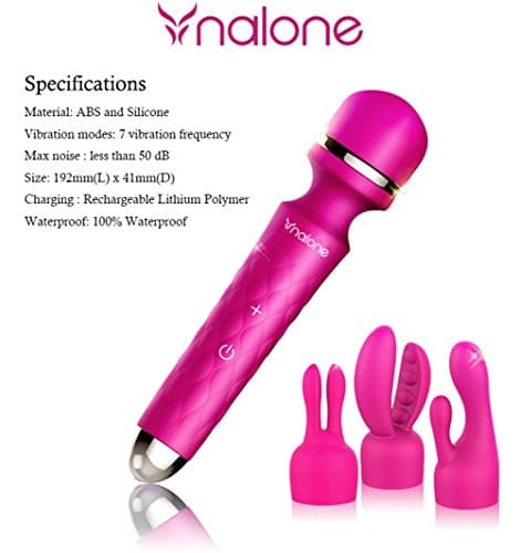 Kevenwartwiss USB Charge Relaxation Massager Magic Wand 3 Body Massager 7 Vibrating Mode