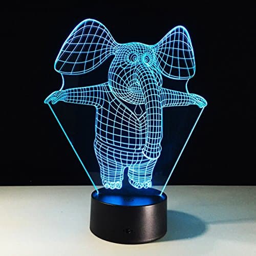 Creative USB Power Animals Wolf Head 3D Touch ILLusion Night Light 7 Colors Changing Desk Deco Bedroom Lamp Bedroom for children Nightlight decorative Toy Holiday Gifts