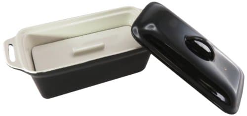 Lebrun 921083 Ceramic Foie Gras Oven Dish with Knob 16 cm Black