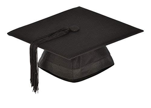 Ashington Gowns Fitted Academic Mortarboard with UK Style Tassel, University Graduation Cap, Graduation Hat Suitable for BA and MA Ceremony, Unisex