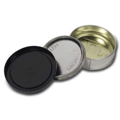 100ml Press It in Tuna Cans - Self Seal Tins with Black Plastic lids (5)