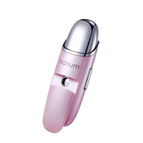 Facial Steamer Hydrating Massager,Vibration Face Skin,Testing Moisture Humidity Instrument-Pink