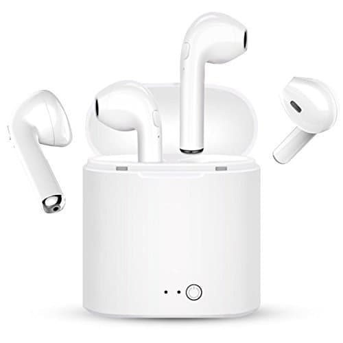 Bluetooth headset, I7 Wireless Earbuds with charging kit mini in-ear microphone headset,hands-free iPhone X 8plus 8 7plus 7 6Splus 6S IOS Samsung Galaxy Android smart phone headset (white)
