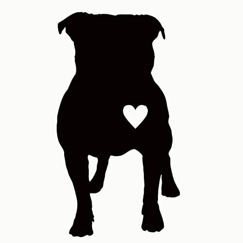 Pitbull BLACK with heart Decal for Car, Truck, Pibble, Puppy, Doggie, Laptop, Tablet, Dog, Window, Glass, Motorcycle, Minivan, Decoration, Vinyl