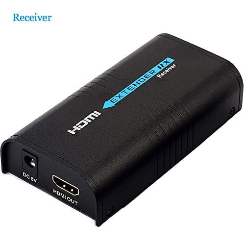 HDMI Extender 1080P Over TCP/IP Rj45 Single Cat5 Cat5e Cat6 Cat6e UTP STP Ethernet LAN Cable Switch Network Support Cat6 to HDMI Up to 400ft (120m) Full HD 1080P Cat6 to HDMI (Receiver Only)