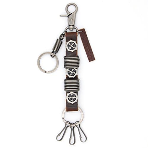 Ramble On Genuine Leather Handmade Key Chain - Unique Styles for Bikers, Cowboys, Punks, Goths and Everybody in Between -Arrows Style for All of You Traveling to the Four Corners of the Earth