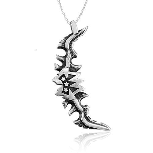 Warcraft inspired Glaive Pendant / Necklace, Video game jewelry, Handmade in made in North America.