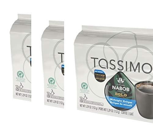 TASSIMO NABOB BOLD Midnight Eclipse Coffee 12 count(pack of 3) Total 36