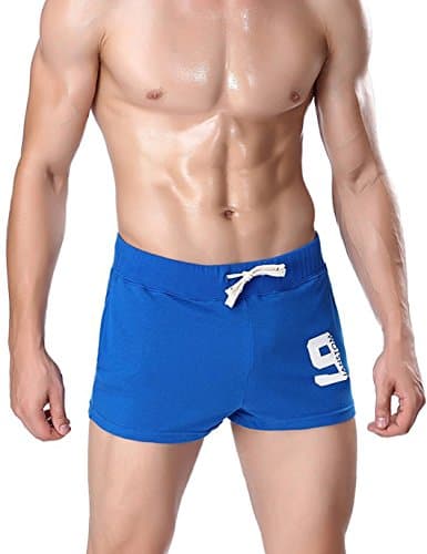 Men's Shorts Janstom Brand Imported Solid Cotton Fashion Simple Active S M L XL Blue Pants
