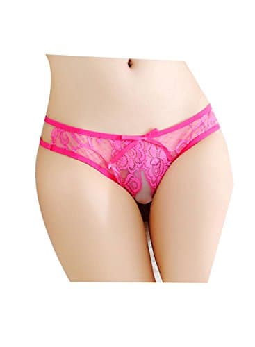 Sexyangels Womens Open Crotch Underwear Thongs Lace G-Strings Sexy Panties
