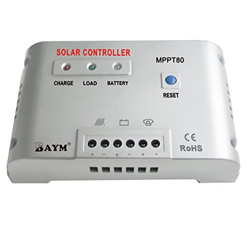 BAYM MPPT 80A Solar Panel Battery Charge Controller 12V 24V Auto with Load Light Control for Battery Charging
