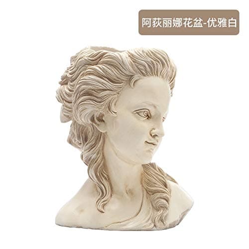 HONIC 1 piece succulent plant flower pot the head of elegant Greek goddess bonsai planter garden pots hand crafts home desktop decor