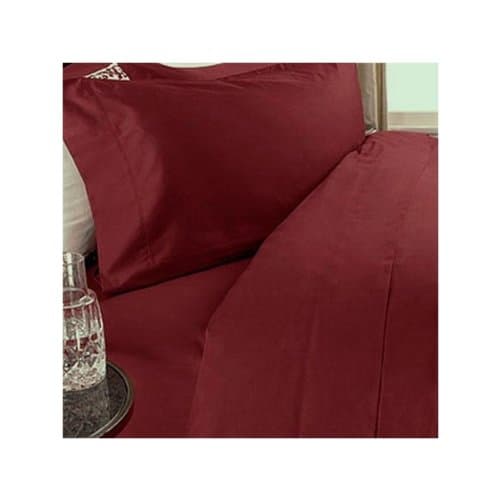 1200 Thread Count Three (3) Piece Twin XL Size Burgundy Solid Bed Sheet Set, 100% Egyptian Cotton, Premium Hotel Quality