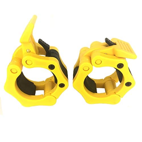 IADUMO Olympic Weight Bar Collars - Locking 2 Inch Barbell Clamps - Quick Release Clips - Bar Collar Great for Olympic Lifts and Strength Training