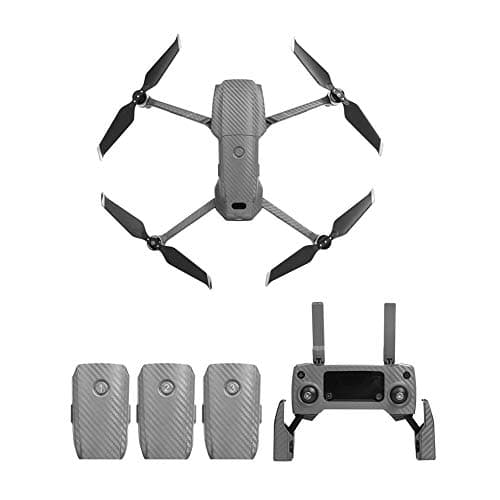 Poonkuos PVC Skin Sticker for DJI Mavic 2 Pro Zoom - PVC Carbon Fiber Protector Drone Body Battery Skin Cover for DJI Mavic 2 Pro & Zoom Drone