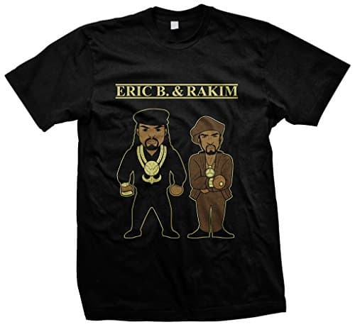 BlackActionTees Eric B. & and Rakim "Shorties" w/Metallic Gold Ink T-Shirt Men Brown 5X-Large
