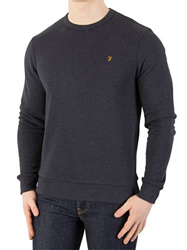 Farah Vintage Men's Tim Sweatshirt, Blue