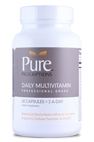 Pure Prescriptions Daily Multivitamin & Minerals - Easy Absorption for Men & Women, 2X Day Vitamin Supplement w/ A, C, D, E, Selenium, B Complex & More - 60 Veg Capsules - USA Made