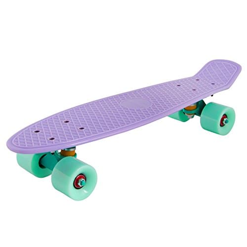 Outdoor Sunshine 22 Inch Complete Skateboard 22'' Cruiser Beginners Kids Super Smooth PU Wheels