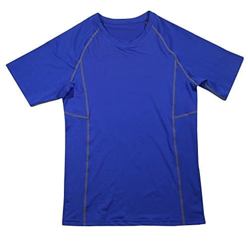 HAOYU Mens Lycra Breathable Crew-Neck Short-Sleeve Tight-fitting T-shirt HY-002