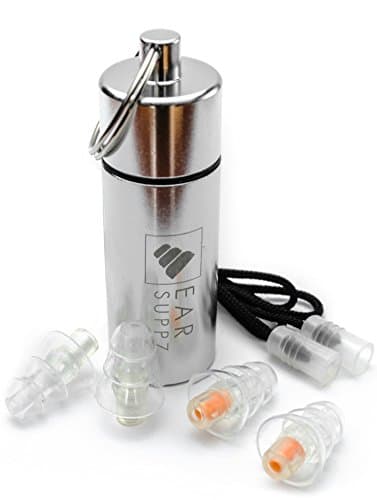 EarSuppz 2 Pair Reusable Silicone High Fidelity Ear Plugs for Concert Music Construction Hearing Protection - Soft Noise Reducing for Snoring Sleeping Studying Comfortable Travel