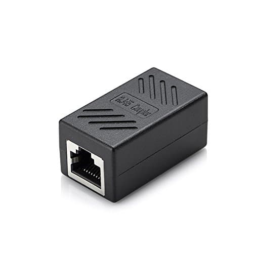 Bxton RJ45 Coupler Ethernet Cable Extender Adapter for Cat7 Cat6 Cat5e Ethernet Cable Coupler (Black-1 Pack)