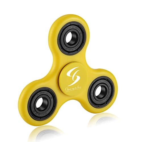 Fidget Spinner, Open Up To Love Spinner Fidget Toys for ADD, ADHD, Anxiety, and Autism Adult Children (Yellow)
