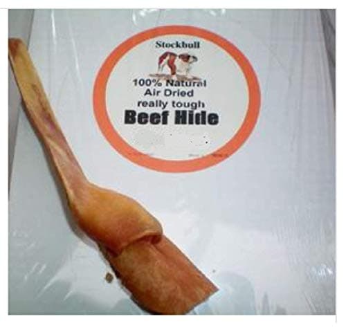 Stockbull BEEF HIDE APPROX. 50CM -DOG TREAT– NATURAL DRIED CHEW - PACK OF 1, 3, 5, 10, 20 (1X SAMPLE)