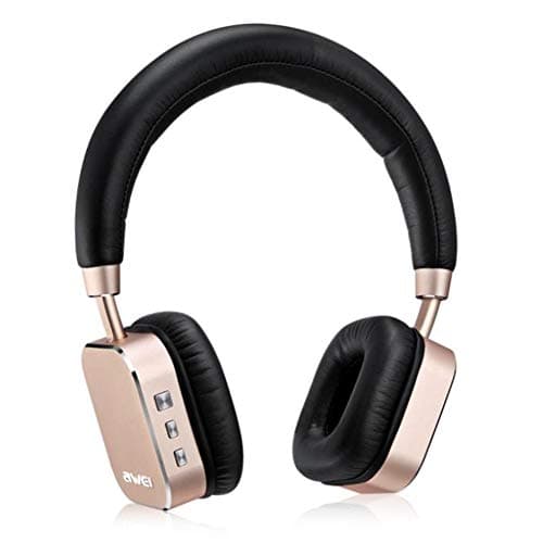 Bluetooth Earphones & Headphones,Huhuswwbin Awei Portable Metal Wireless Bluetooth Stereo Bass Headphones Headsets Earphones - Golden,The Best Gift for Yourself 323r Your Lover