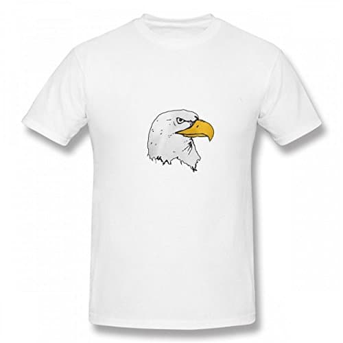LOJSAQ Bald American Eagle Tshirt Printed Cotton T-Shirts Tops Logo Man Tee White
