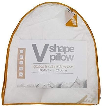 Penthouse Sleep V Shaped Feather pillow With FREE WHITE Case Luxury item ideal for elderly and pregnancy - includes white case
