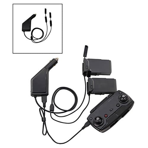 siyangmy 3in1 Car Charger 2pcs Battery Charging USB Port Remote Control Charge For DJI mavic air Drone Accessories