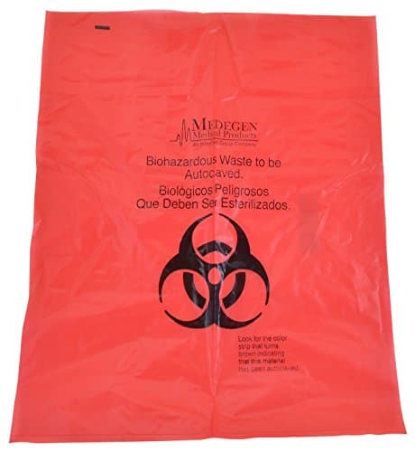 Autoclave Bag, 25x35 Inches, Red, with Heat Indicator, Polypropylene 2mil Thick, 200 per Case, by Medical Action Industries