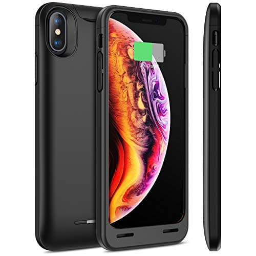 Snowpink iPhone X/XS Battery Case Qi Wireless Charging, 4200mAh Slim Portable Charger Case Rechargeable Extended Battery Protective Charging Case Compatible iPhone X/XS(5.8 Inch)
