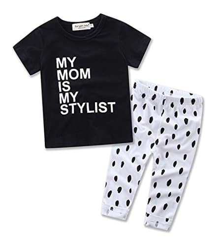 samgani baby Baby Girls Spring Autumn Long Sleeve T-Shirt and Pants Outfit Kids Cotton Clothing (100)