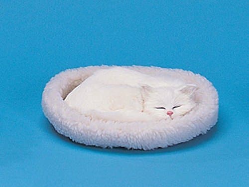 Cat Sleeping in Bed Collectible Figurine Kitten Statue Decoration New