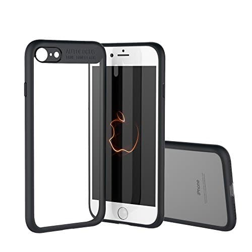 VMTOP iPhone 7 iPhone 8 Clear Case Transparent Clear Slim Scratch Resistant Protective Cover PC TPE Slim Clear Case + Hard PC Frame Rubber Bumper Cover for iPhone 7/ iPhone 8 BLACK