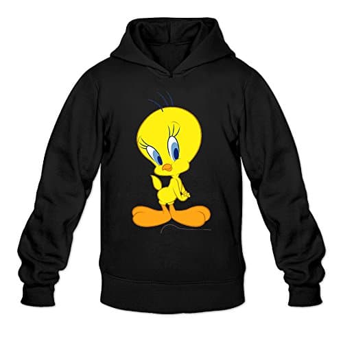 Greenday Men's Hoodie Tweety Yellow Bird Size XL Black