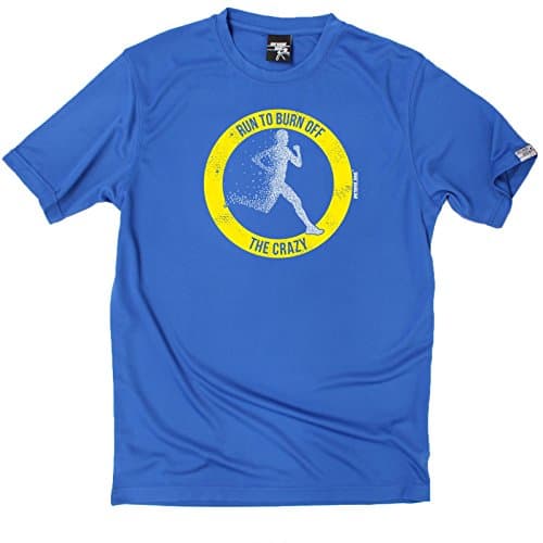 Men's Personal Best - Run To Burn Off The Crazy - Premium Dry Fit Breathable Sports T-SHIRT - Running jogging fitness gym tee top t shirt fashion clothing accessories