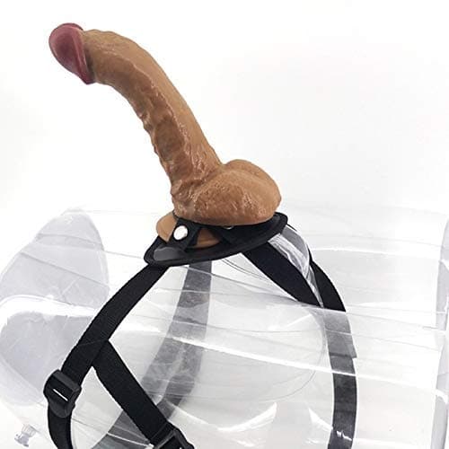 LXL Massage Hollow Strap on Unisex Hollow Strap on Plug for Lésbián Pants Stráp ǒn Strapless Real Feel (Color : Brown)