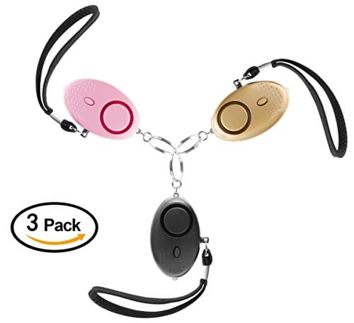Scandic Gear Personal Alarm - Safe and Sound alarm keychain, 3 Pack Emergency Self-Defense Security Alarms with LED Light, Loud 130DB siren Keychain for Elderly, Women, Kids, Night Workers