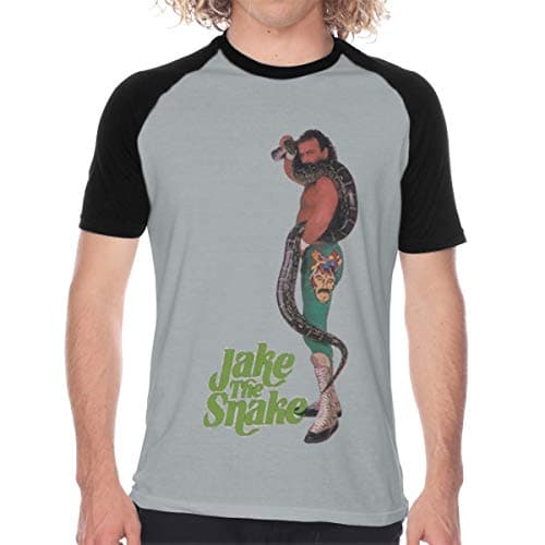 Sbbiegen886wo Comfortable Jake The Snake Roberts Wrestling Legend Baseball Tee Shirt For Men's