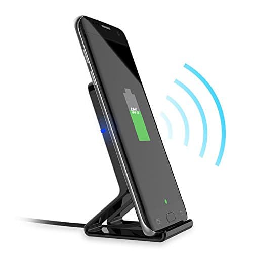 Wireless Charging Stand, Wireless Charger iPhone X, BAIVON Cell Phone Stand Holder Wireless Charger Pad Stand for iPhone X/8 Plus/8, Galaxy Note 8/S9/S9 Plus/S8/S8 Plus (Mini Black)