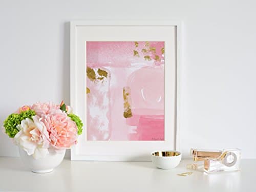 Abstract Art Print by Penny Jane Designs, Modern Art Abstract Painting Wall Decor,Contemporary Watercolor Design, Pink and Gold, Home Decor, Nursery Wall, Home Office, Children's Bedroom