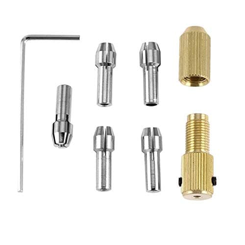 8Pcs 0.5-3mm Mini Electric Drill Bit Collet Twist Chuck Tool Adapter Stand